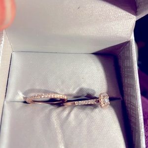 1/2 carat halo diamond engagement set size 4.5